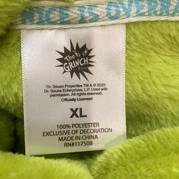 Dr. Seuss The Grinch Green Hoodie - Picture 7 of 8